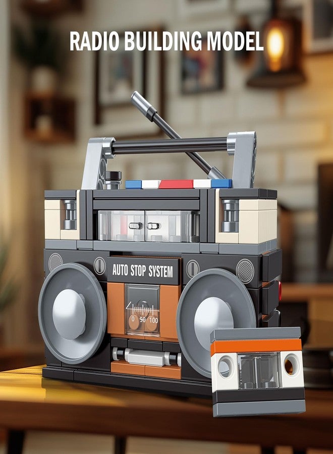 Brihappen 3 in 1 Vintage Model Building Set for Adults, Retro Game Console Computer Radio Collectible and Display Model Home Office Decor, Creative Birthday Gifts (552 Pieces) - Image 5