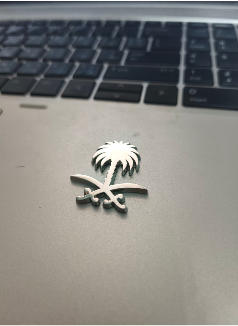 Generic - Saudi National Day Theme Sticker for Mobile or Any Smooth Surface Palm and Swords Sign 3cm Height - Image 1