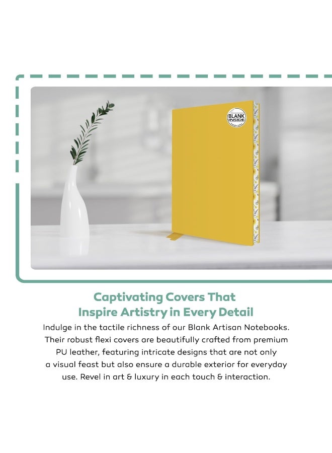 Baby Pink Blank Artisan Notebook (Flame Tree Journals) - Image 4