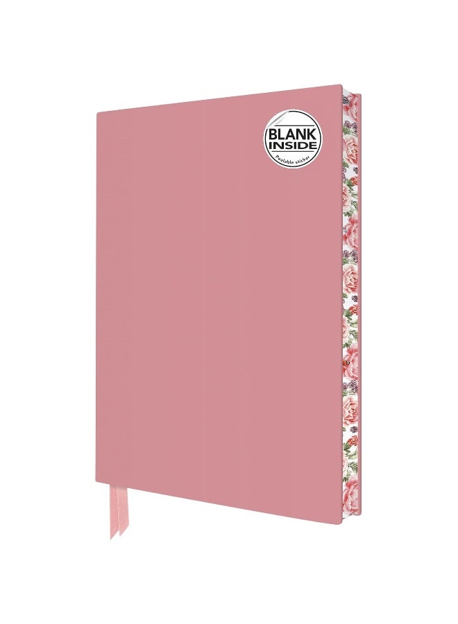 Baby Pink Blank Artisan Notebook (Flame Tree Journals) - Image 1