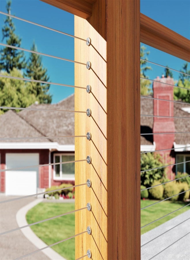 BLIKA 150 Pack Stainless Steel Protector Sleeves for 1/8" 5/32" or 3/16" Deck Cable Railing, for Wood/Composite Posts, T316 Marine Grade - Image 5