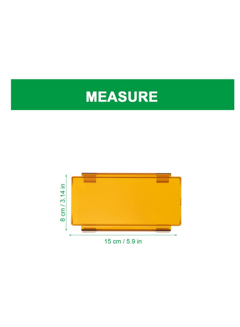 2 Pack Car LED Lampshade Light Bar Covers, Premium Plastic Tail Lamp Cover, Suitable for Off Road Transparent Square Lamp Shade