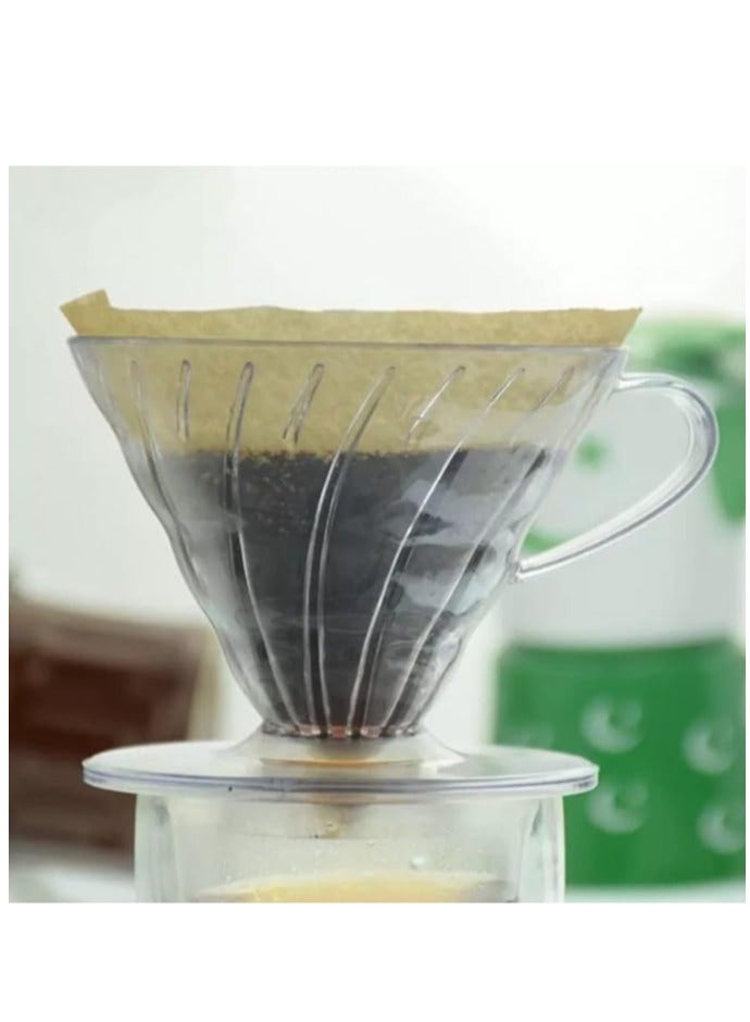 RANK Transparent Plastic Funnel V60 Coffee Dripper Accessory for Kitchen Use Durable Lightweight Clear Design - Image 2