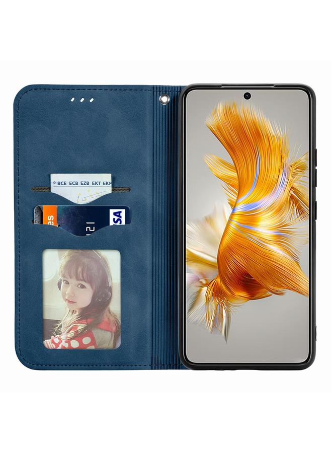 erorex Case For Huawei Mate 50 Retro Skin Feel Magnetic Flip Leather Phone Case - Image 3