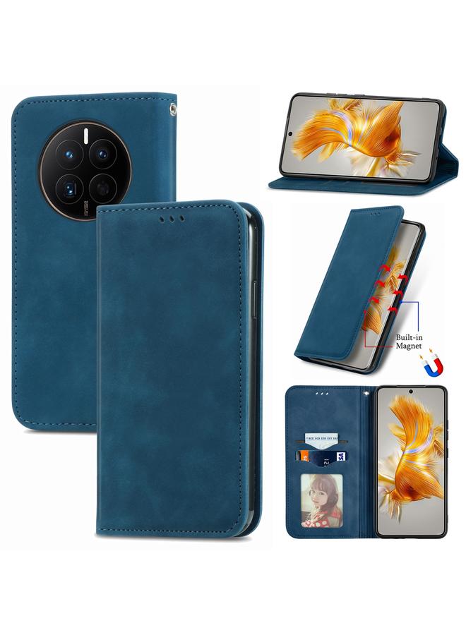 erorex Case For Huawei Mate 50 Retro Skin Feel Magnetic Flip Leather Phone Case - Image 1