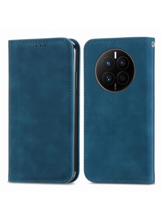 erorex Case For Huawei Mate 50 Retro Skin Feel Magnetic Flip Leather Phone Case - Image 2