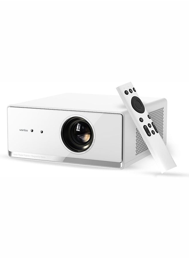 wanbo X5 Air Full HD Native 1080P 4K Supports,1100 ANSI Projector | Official Android TV Quad Core CPU (2GB +32GB) | Auto(Focus+Keystone+Obstacle Avoidance) | 10W Speaker | WiFi 6, BT 5.0  - Image 1