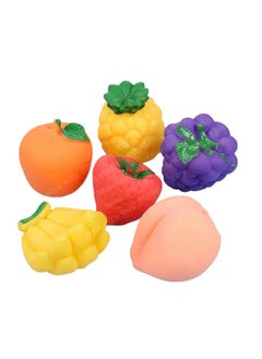 Manos Colourful Fruit Shaped Chuchu Baby Bath Toys, Set of 6  - Image 1