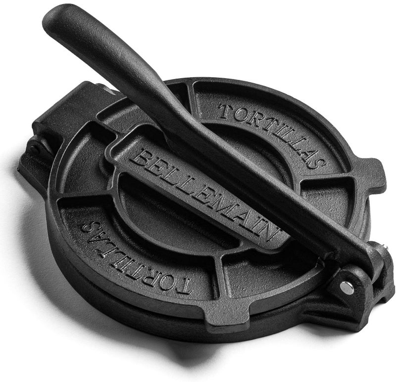 Bellemain Bellemain Corn Tortilla Press 8-Inch - Pre-Seasoned Cast Iron Press for Tortillas  - Image 1