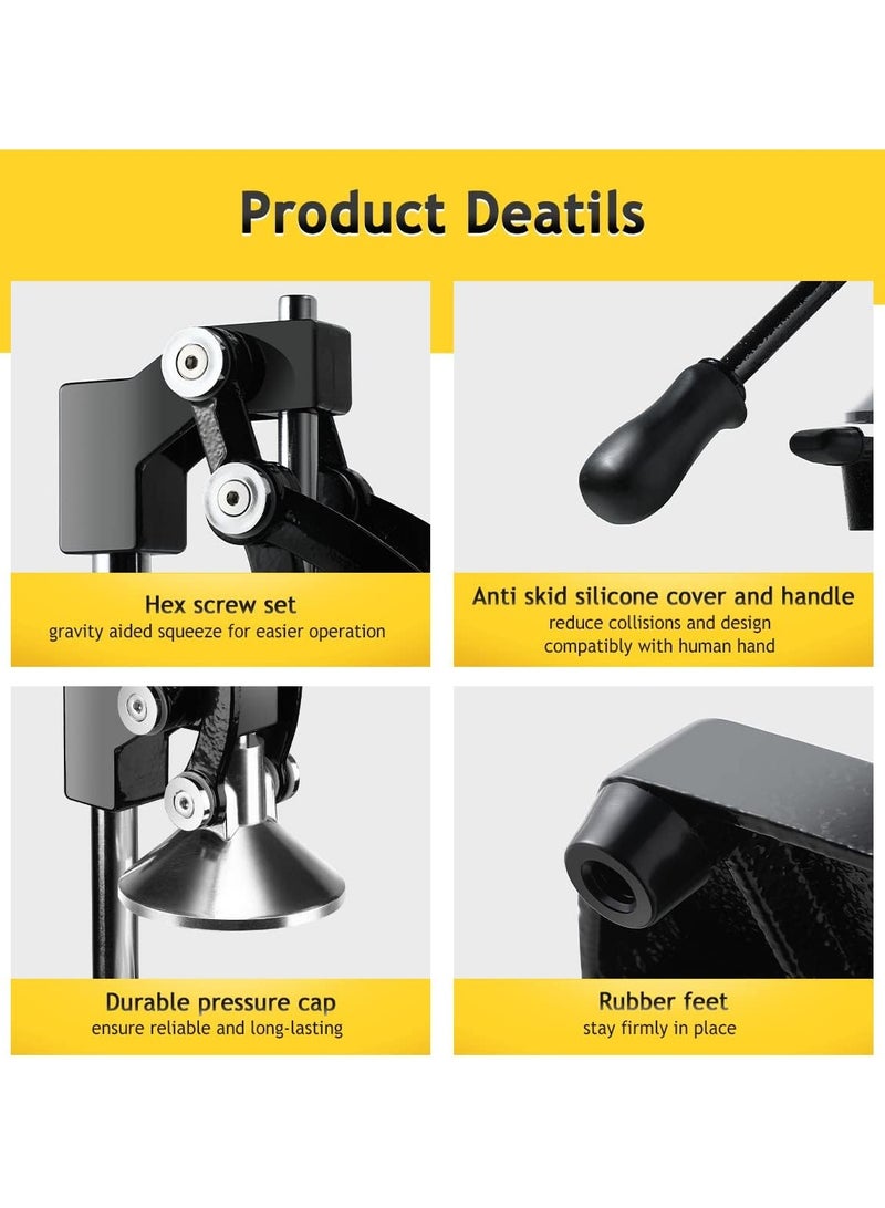 بيتشو عصارة حمضيات احترافية من الحديد الزهر، عصارة يدوية تجارية عالية الجودة لعصر الفاكهة الطازجة، عصارة يدوية لعصير الفاكهة بالبرتقال والليمون والرمان، عصارة يدوية للمنزل والمطبخ والمقاهي والمطاعم والمزيد - Image 4