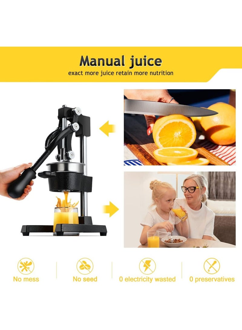 بيتشو عصارة حمضيات احترافية من الحديد الزهر، عصارة يدوية تجارية عالية الجودة لعصر الفاكهة الطازجة، عصارة يدوية لعصير الفاكهة بالبرتقال والليمون والرمان، عصارة يدوية للمنزل والمطبخ والمقاهي والمطاعم والمزيد - Image 5