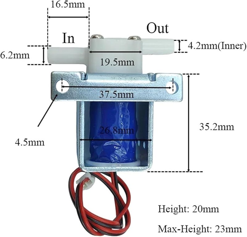 12V 2 Position 2 Way Normally Closed Solenoid Valve 6 2mm For Water Air Flow Control - Image 3