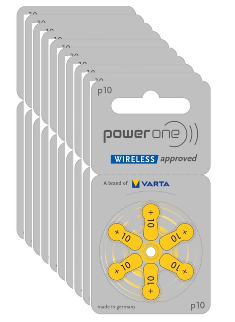 Power One 1.45V Original High Level Hearing Aid Batteries P10 Pack Of 60 Pieces  - Image 5