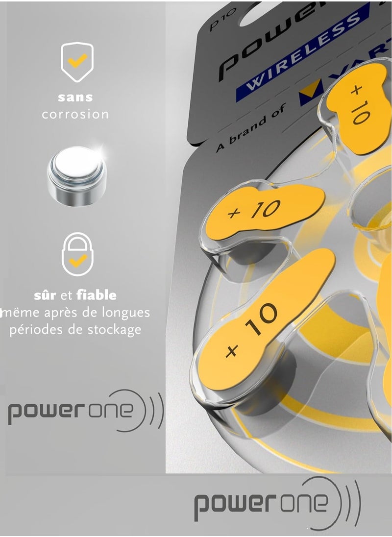 Power One 1.45V Original High Level Hearing Aid Batteries P10 Pack Of 60 Pieces  - Image 3