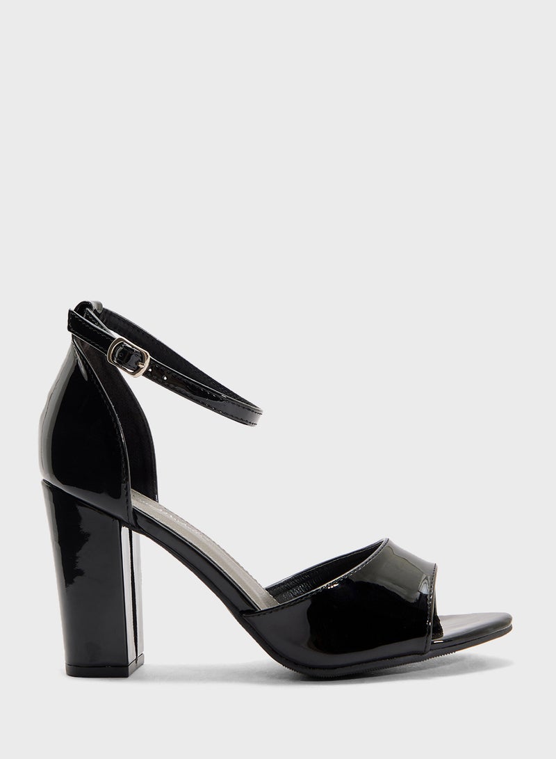 Anne Michelle Block Heel Sandal With Ankle Strap  - Image 1