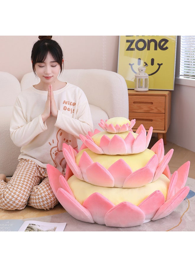 Shake Tone Same Lotus Terrace Lotus Throne Plush Futon Wishing Merit Office Good Luck Cushion Gift-Specifications:40cm(0.23kg)-Color:Lotus Seat  - Image 5