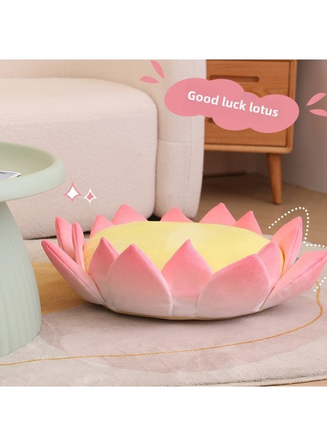 Shake Tone Same Lotus Terrace Lotus Throne Plush Futon Wishing Merit Office Good Luck Cushion Gift-Specifications:40cm(0.23kg)-Color:Lotus Seat  - Image 1
