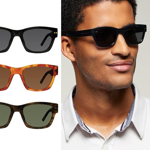 PRIVÉ REVAUX Prive Revaux The Alton Square Sunglasses – Handcrafted, Scratch & Impact Resistant Lenses with 100% UV Protection – For Men – Olive Horn - Image 5