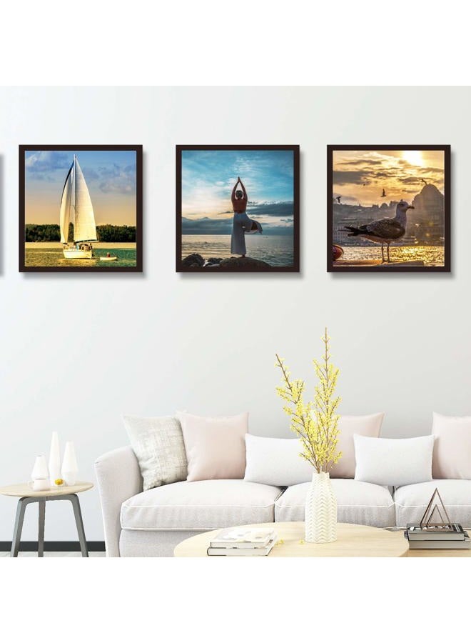 VITOIVE 18x18 Frame Black With Mat 14x14 Solid Wood Picture Frames Wall Mounting (2 pack, 18x18 Inch)… - Image 2