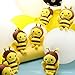 Sratte 8 Pcs 5 Inches Stuffed Bees Plush Soft Small Bee Stuffed Animal Honeybee Plush Keychains Realistic Cartoon Toys Adorable Doll for Baby Shower Birthday Party Favors - Image 2
