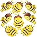Sratte 8 Pcs 5 Inches Stuffed Bees Plush Soft Small Bee Stuffed Animal Honeybee Plush Keychains Realistic Cartoon Toys Adorable Doll for Baby Shower Birthday Party Favors - Image 4