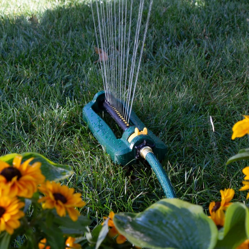 Melnor 65148AMZ 2800 SF 16 Nozzle Oscillating Sprinkler Bundle, Green, Yellow - Image 3