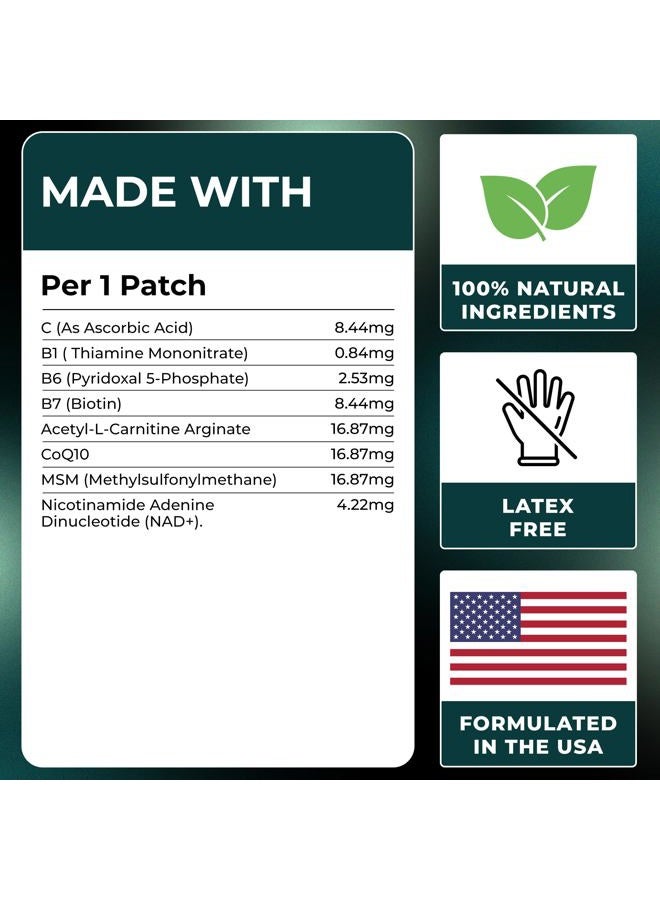 MONIER NAD Patches for Women & Men | NAD+ Patch for Energy & Healthy Aging | with CoQ10 & Nicotinamide | 60 Day Supply - Image 5