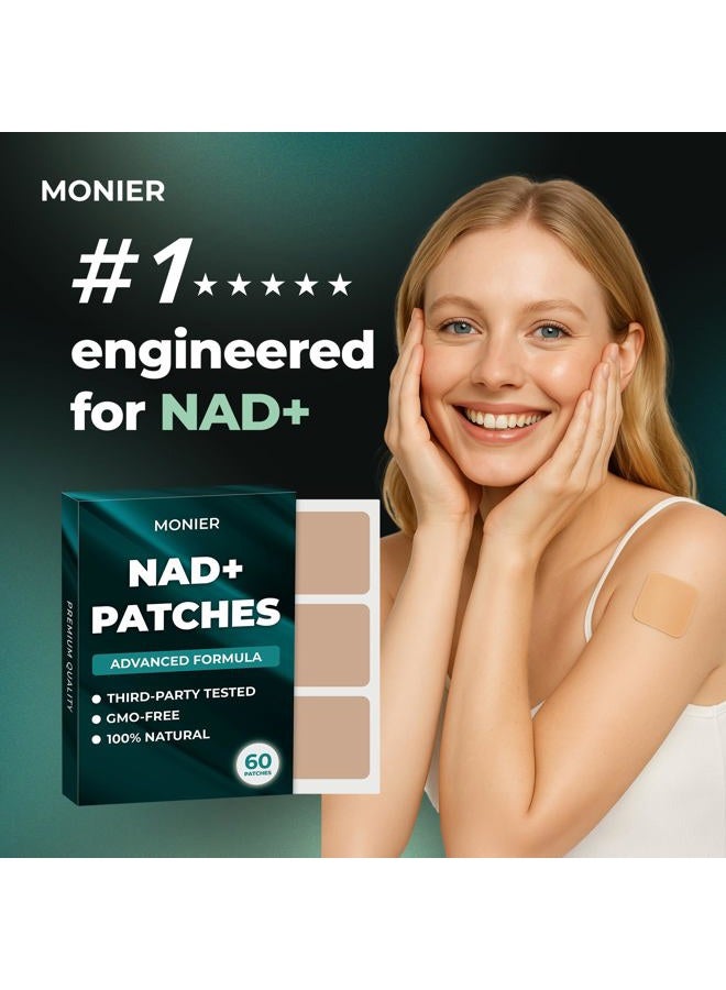 MONIER NAD Patches for Women & Men | NAD+ Patch for Energy & Healthy Aging | with CoQ10 & Nicotinamide | 60 Day Supply - Image 2