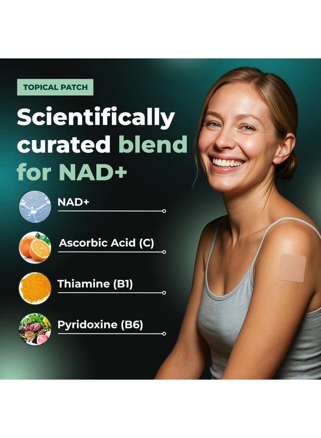 MONIER NAD Patches for Women & Men | NAD+ Patch for Energy & Healthy Aging | with CoQ10 & Nicotinamide | 60 Day Supply - Image 3