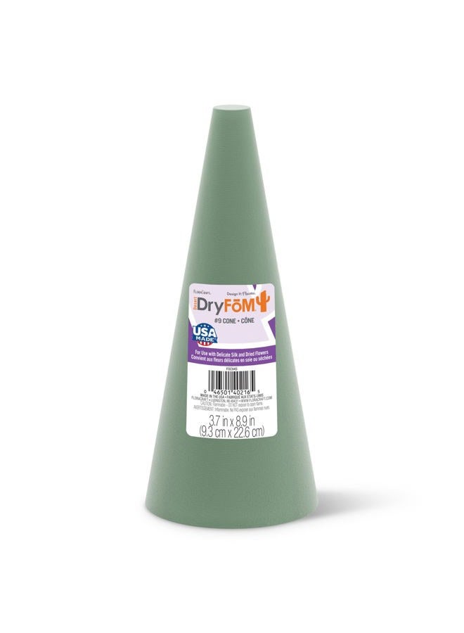 FloraCraft Floral Desert DryFōM Cone 3.8 Inch x 8.8 Inch Green - Image 1
