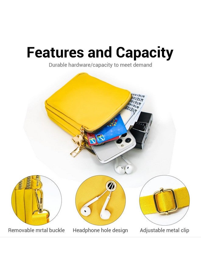 YINHEXI Small Crossbody Bags For Women Trendy Crossbody Cell Phone Shoulder Bags Purses For Women With Adjustable Strap (Yellow)  - Image 5