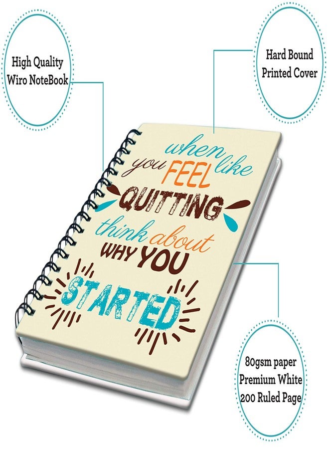 AccuPrints wiro Hard bound Size -A5 (6 by 9 inch) Notebook Diary Ruled 200 pages-Notebook Diary (Multicolor) - Image 3