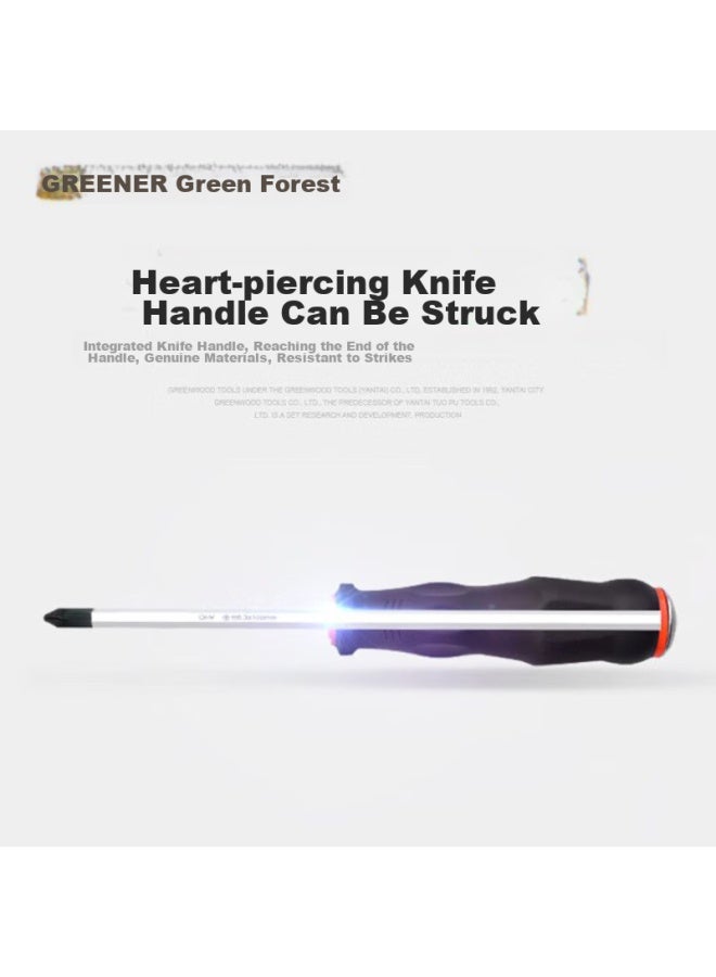 Greener Ultra-hard Core Screwdriver 6.3*100mm Household Set, Flathead Impact Driver For Stubborn And Rusty Surfaces - Image 4
