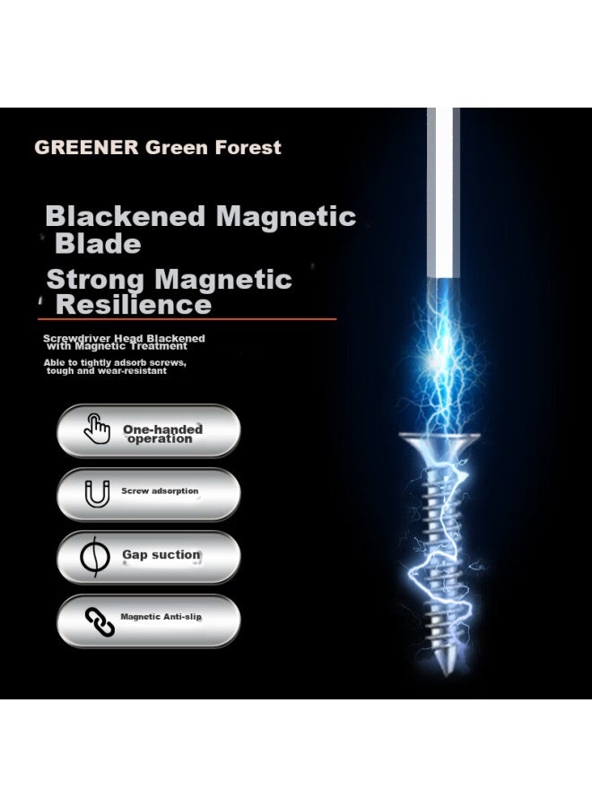 Greener Ultra-hard Core Screwdriver 6.3*100mm Household Set, Flathead Impact Driver For Stubborn And Rusty Surfaces - Image 2