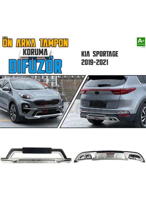 S-Design Kia Sportage Front and Rear Bumper Protection Diffuser Set 2019-2021 A+ Quality