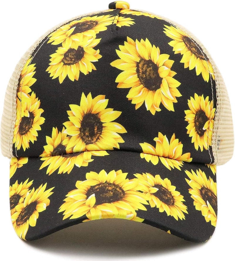 ProMindFun Womens Pony Hat High Ponytail Baseball Cap Girls Messy Bun Caps Camouflage Trucker Bad Hair Day Adjustable Dad Hat - Image 2