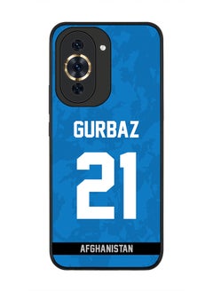 Rugged Black Edge Case for Huawei nova 10 Pro, Slim fit Soft Case Flexible thin Cover - Player Name - Rahmanullah Gurbaz, Jersey Number- 21