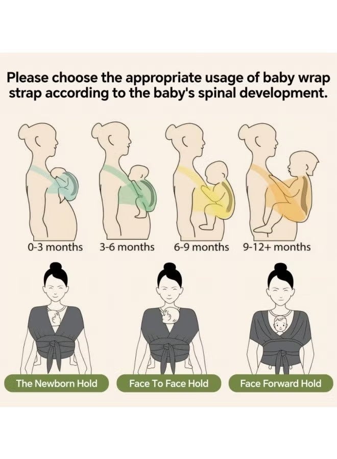 جونيس حمالات الأطفال - حاملة واحدة لكل طفل - حاملة الأطفال المريحة والخالية من الرطوبة للاستخدامات المتنوعة - حاملة الأطفال بدون الحاجة إلى استخدام اليدين - حاملة الأطفال حديثي الولادة (رمادي فاتح) - Image 5