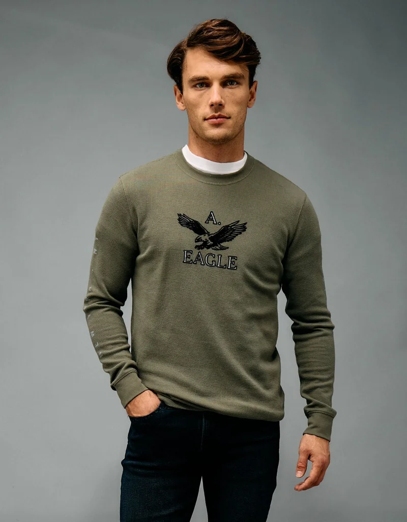 American Eagle AE Graphic Thermal Shirt