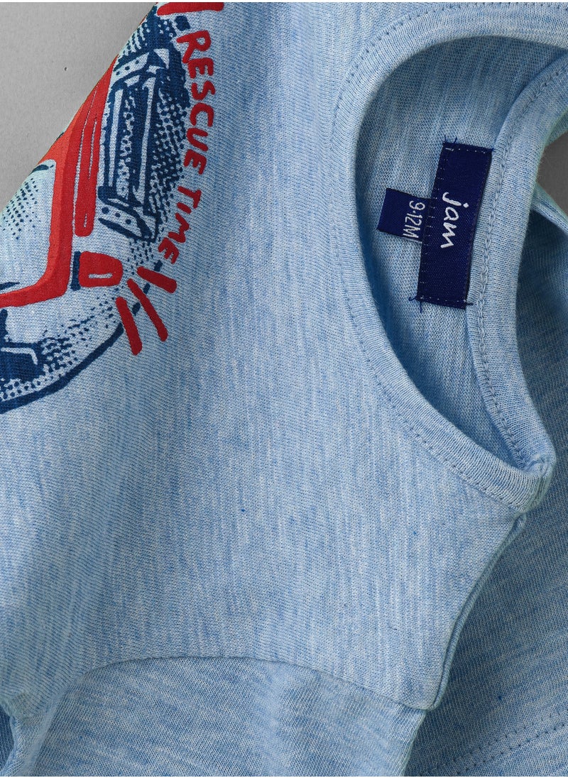 JAM Boys' Blue Rescue Van Graphic Cotton T-Shirt  - Image 3