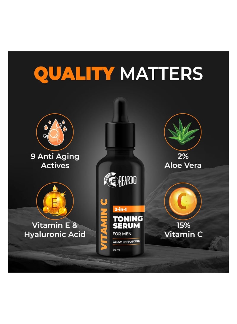 BEARDO Vitamin C 2in1 Toning Serum 30ml - Image 3