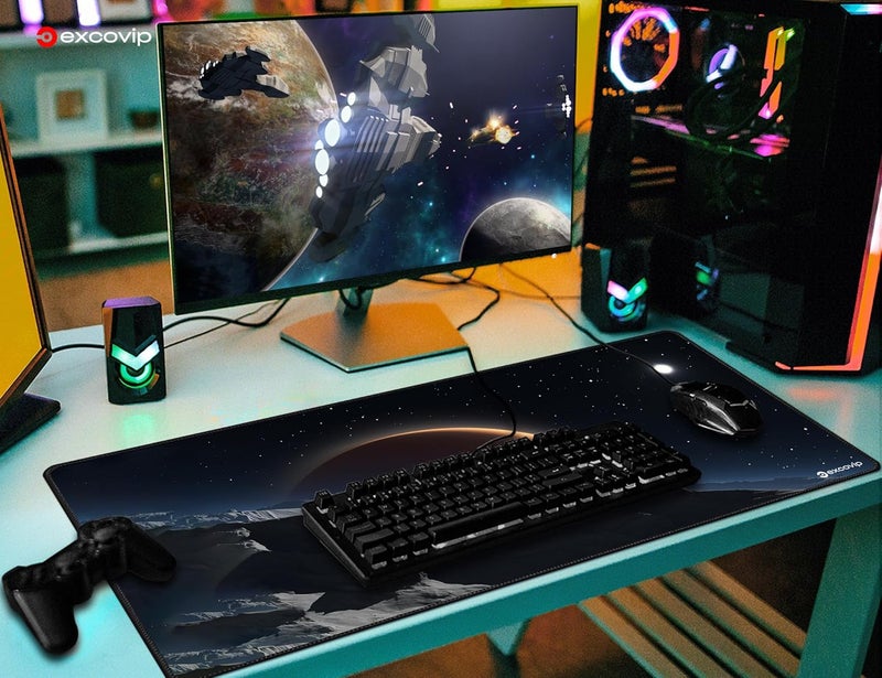 Extended Gaming Mouse Pad XXL - Anti-Skid Large Desk Mat (900x400mm, Mars) - Image 2