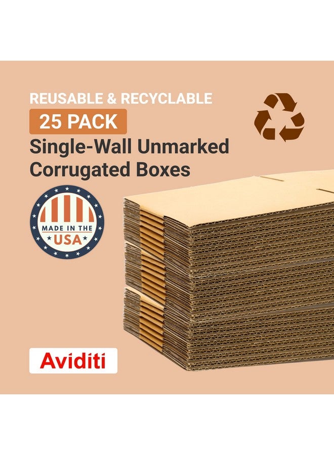 أفيديتي صناديق من الورق المقوى المموج مقاس 18 × 4 × 4، طول 18 بوصة × عرض 4 بوصة × ارتفاع 4 بوصة، عبوة من 25 صندوقًا | شحن، تعبئة، نقل، صندوق تخزين للمنزل أو العمل، صناديق قوية بالجملة - Image 3