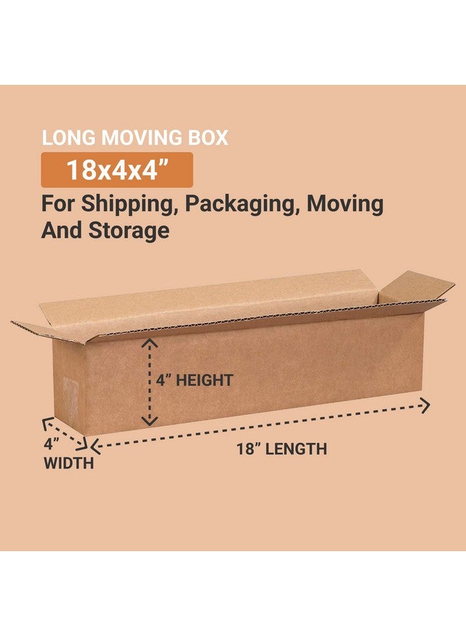 أفيديتي صناديق من الورق المقوى المموج مقاس 18 × 4 × 4، طول 18 بوصة × عرض 4 بوصة × ارتفاع 4 بوصة، عبوة من 25 صندوقًا | شحن، تعبئة، نقل، صندوق تخزين للمنزل أو العمل، صناديق قوية بالجملة - Image 2
