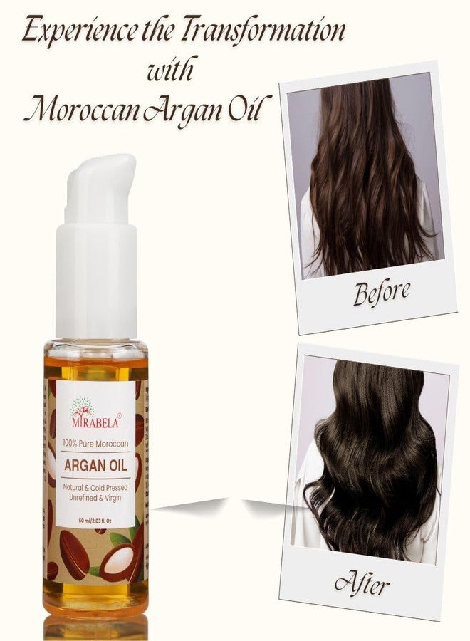 Mirabela Moroccan Argan Oil for Hair, Face & Skin, 100% Pure & Cold Pressed Argan Oil of Morocco, 60ml - Image 5