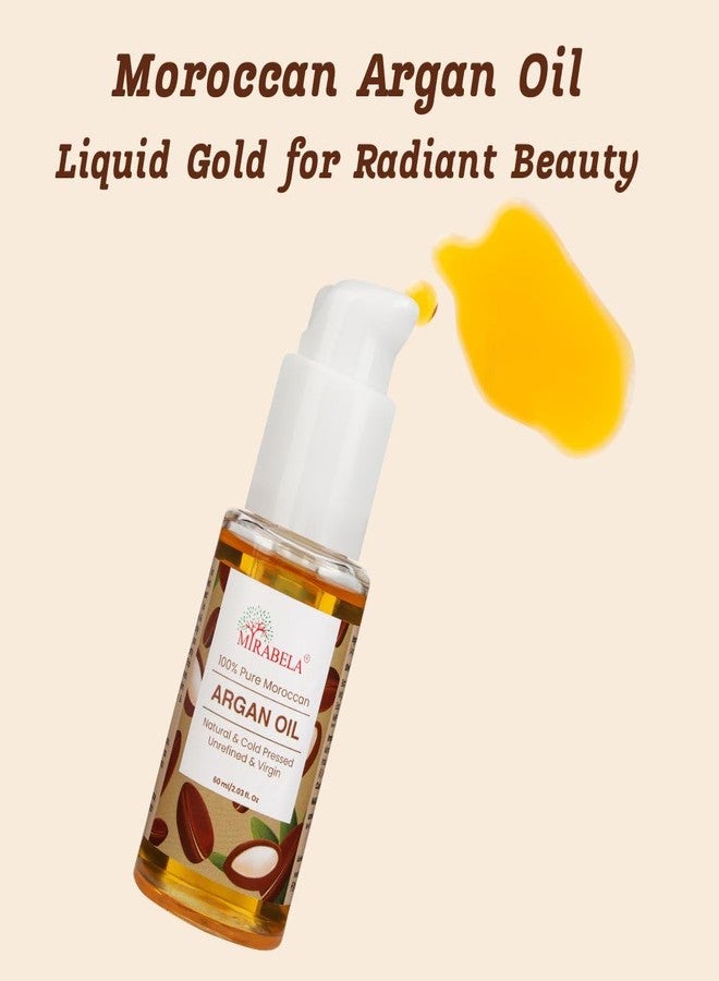 Mirabela Moroccan Argan Oil for Hair, Face & Skin, 100% Pure & Cold Pressed Argan Oil of Morocco, 60ml - Image 3
