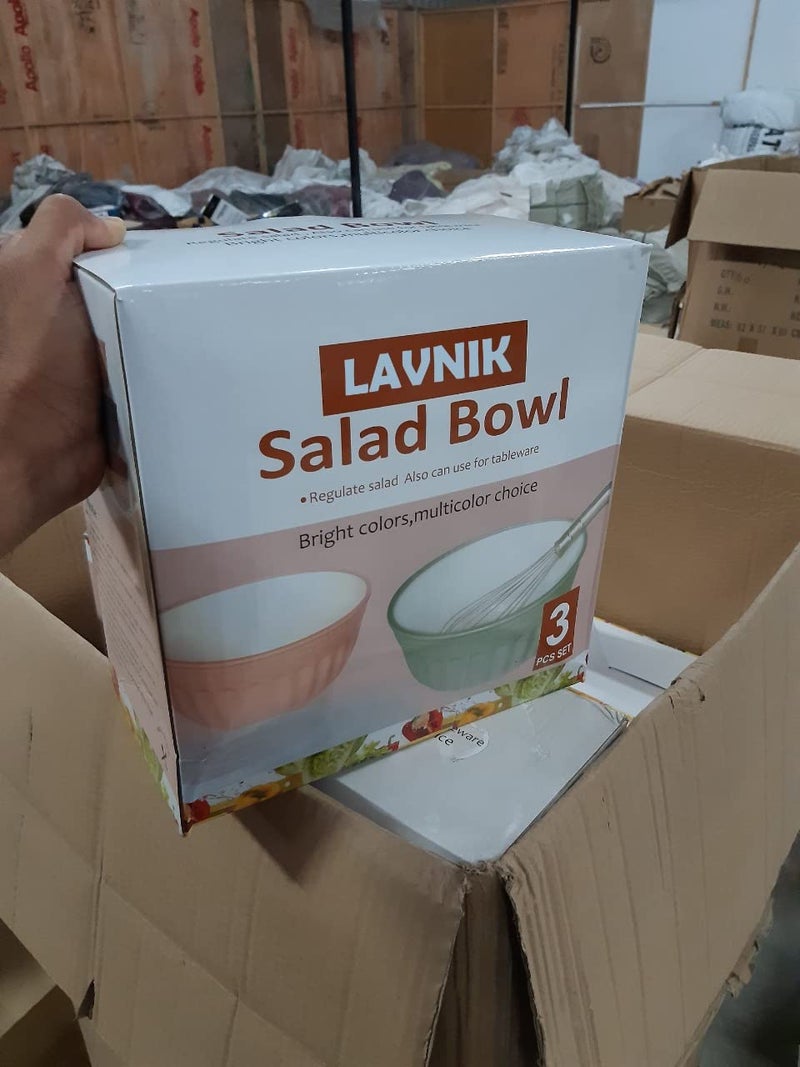 LAVNIK 3 Pcs Assorted Storage Salad Bowls Melamine with Clear Airtight Lids for Keep Fresh Small Mixing Serving Bowls Non Slip Microwave Safe Freezer Safe for Home Kitchen Round Container Multi - Image 5