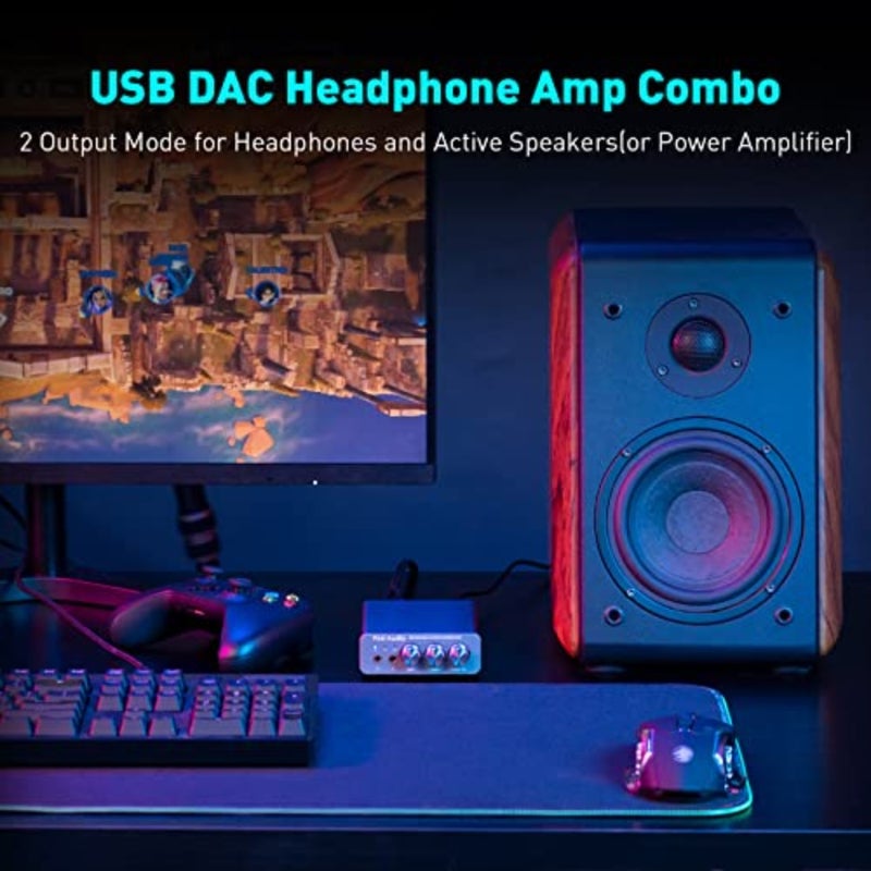 K5 Pro Gaming DAC Headphone Amplifier Mini Hi-Fi Stereo Digital-to-Analog Audio Converter USB Type C/Optical/Coaxial to RCA/3.5MM AUX for PS5/PC/MAC/Computer - Image 5