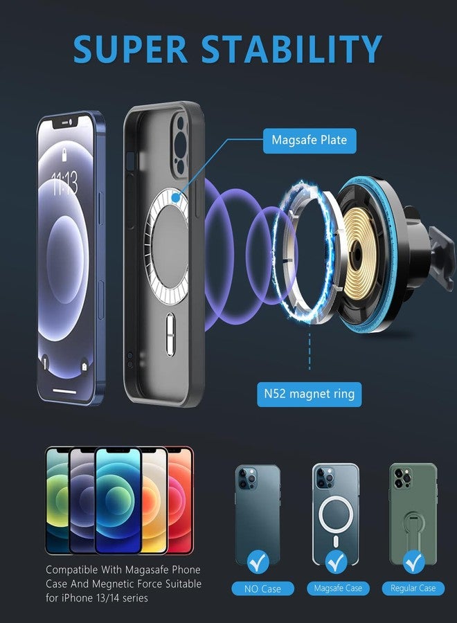 BEHAVE Magnetic Wireless Charging Mount for Mercedes-Benz GLA 2021-2024,Fast Charging Phone Holder Compatible for Mag-Safe Case,iPhone 14/13 and All Phones - Image 3