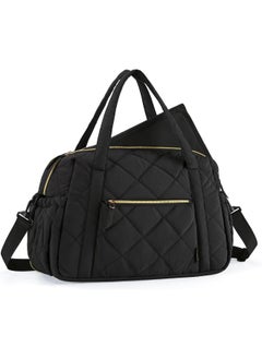 MOMMORE mommore Diaper Bag Tote Large Expandable Baby Travel Tote for 2 Kids Twins, Quilted Hospital Bag for Mom, Weekender  - Image 1